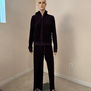 JUICY COUTURE VELOUR BLING TRACKSUIT,  BLACK, JACKET XL, PANTS M.